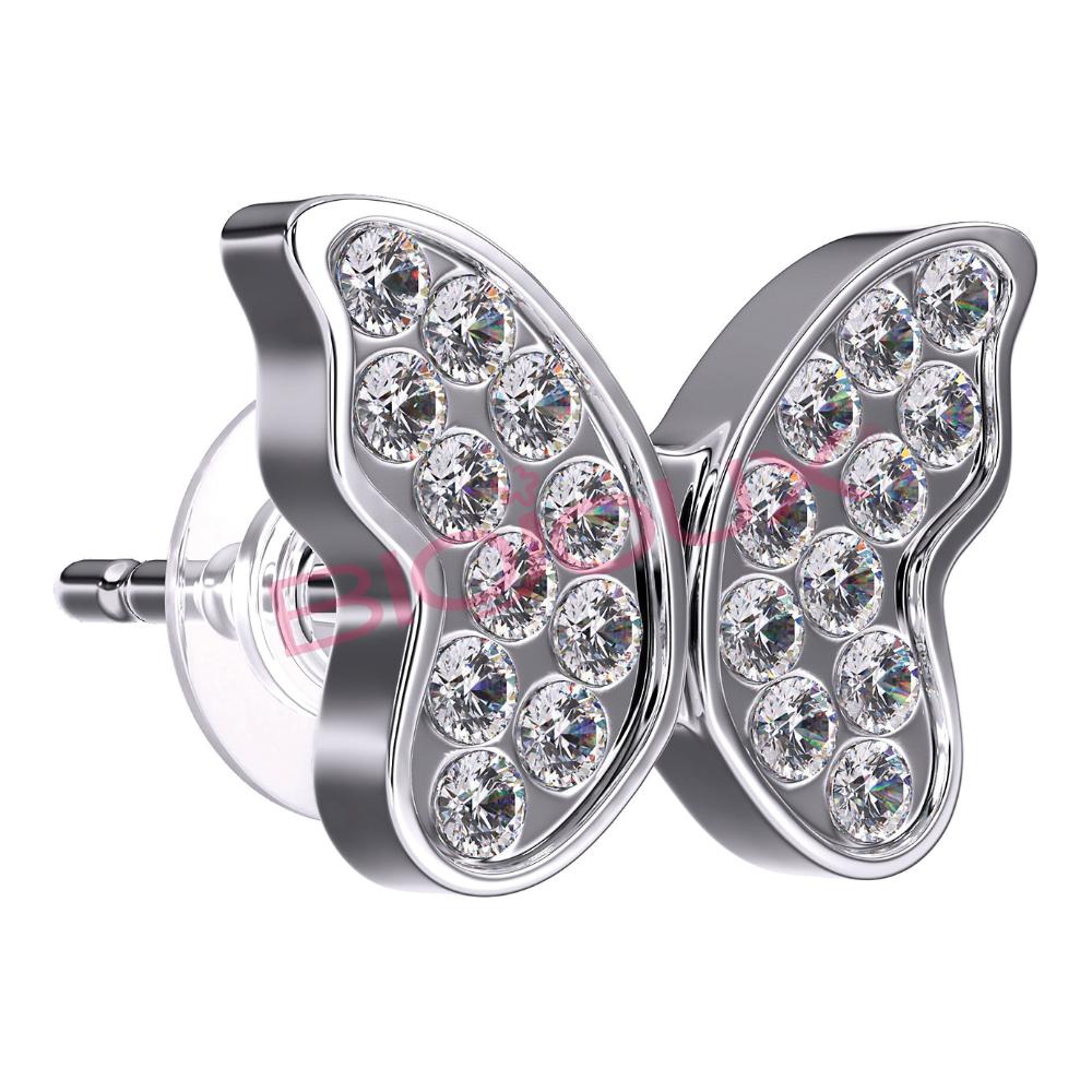 BJT979 ORECCHINI BUTTERFLY STAINLESS STEEL
