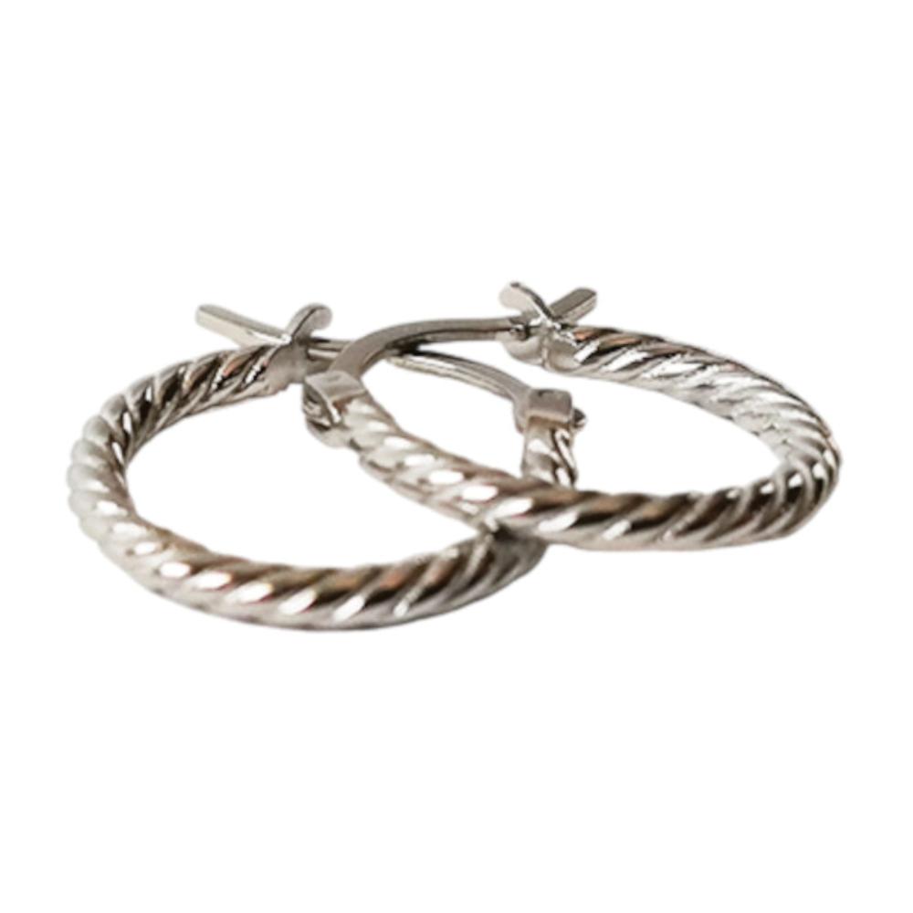 BJT990 ORECCHINI BRAIDED HOOP STAINLESS STEEL