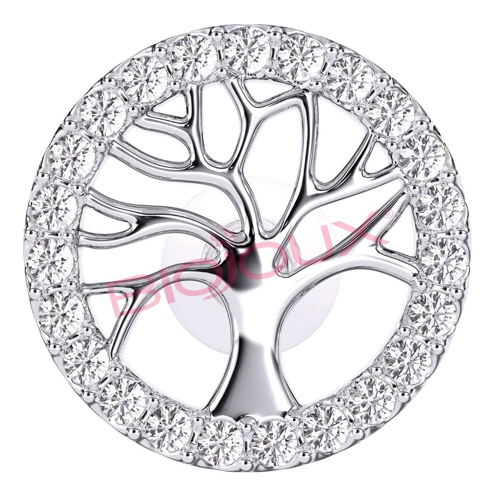 BJT994 ORECCHINI TREE LIFE STAINLESS STEEL