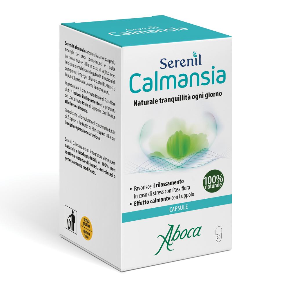 Serenil calmansia - integratore naturale per il controllo dello stato di stress - 50 capsule - Aboca