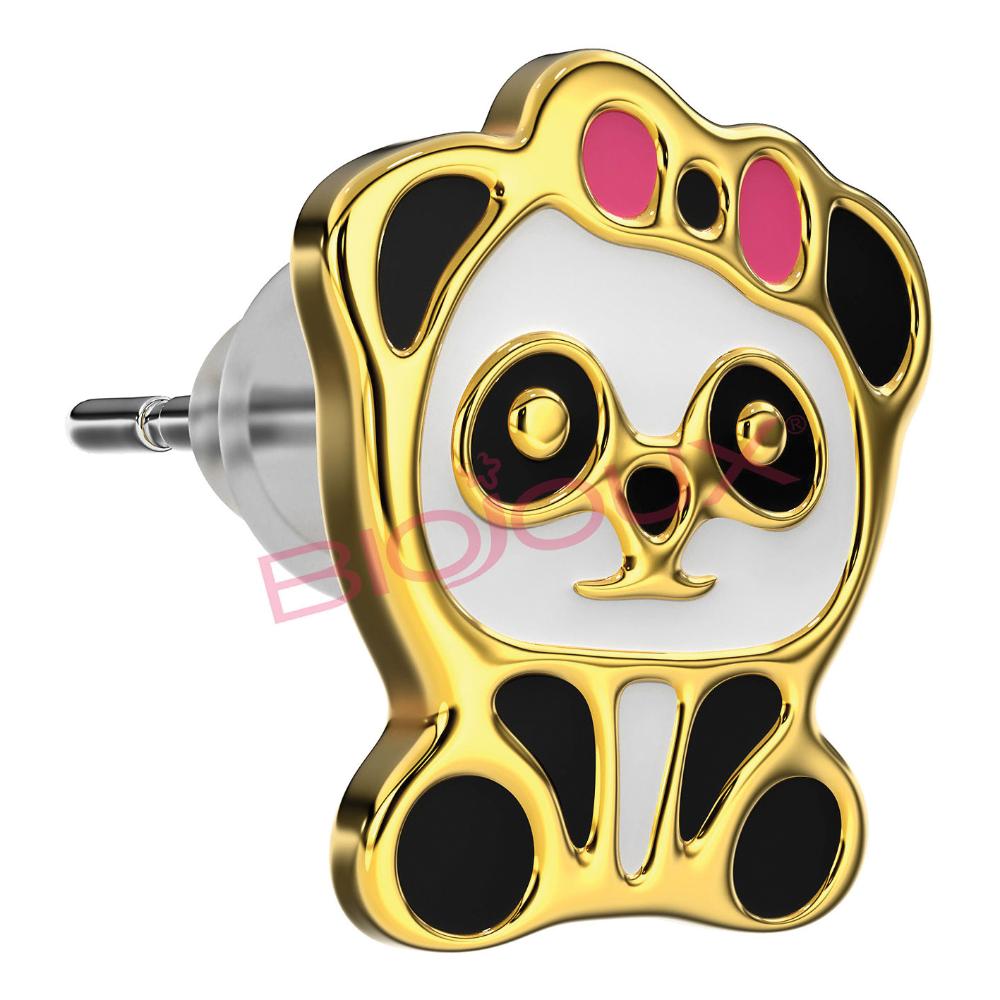 Biojoux - orecchini baby panda gold plated BJT712