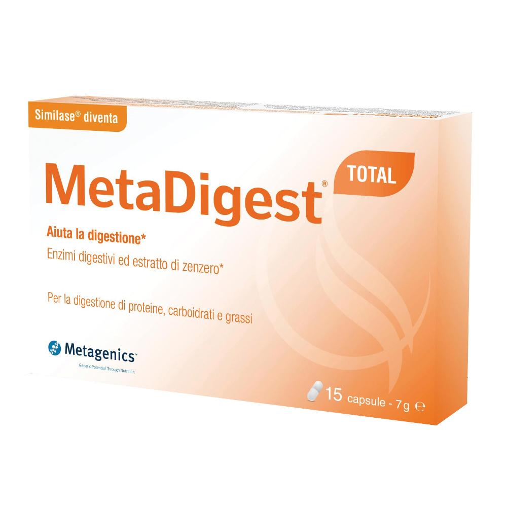 Metagenics Metadigest Total Con Enzimi Per Una Digestione Veloce, 15 Capsule