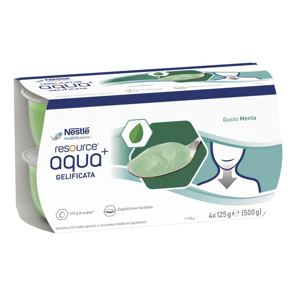 nestle health resource aqua+mint cup6 4x125g