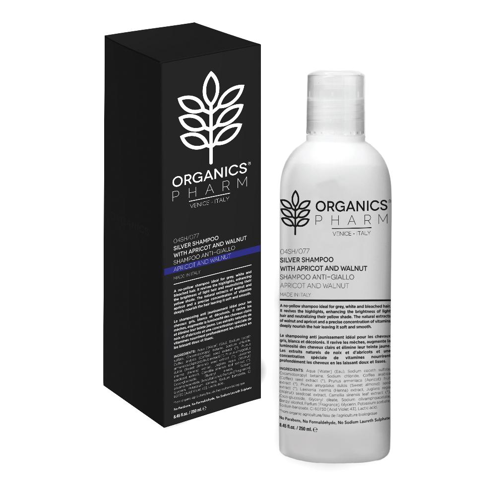 ORGANICS SILVER SHAMPOO WITH WALNUT AND APRICOT ANTI GIALLO250 ML