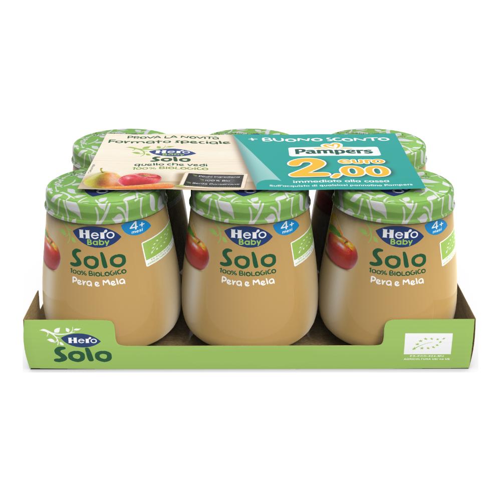 HERO BABY SOLO PERA MELA 6X120 G