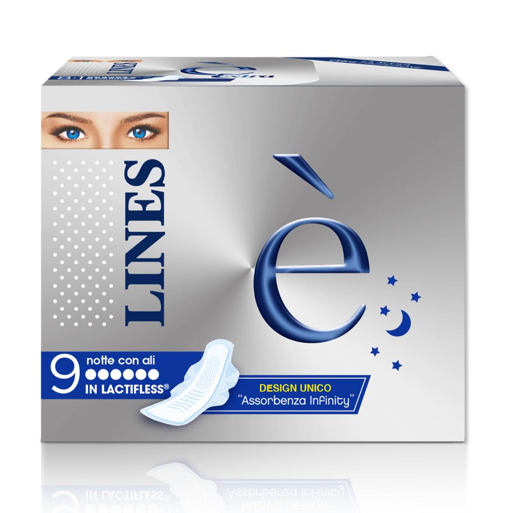 LINES E' NOTTE ASSORBENTI 9+2 PEZZI
