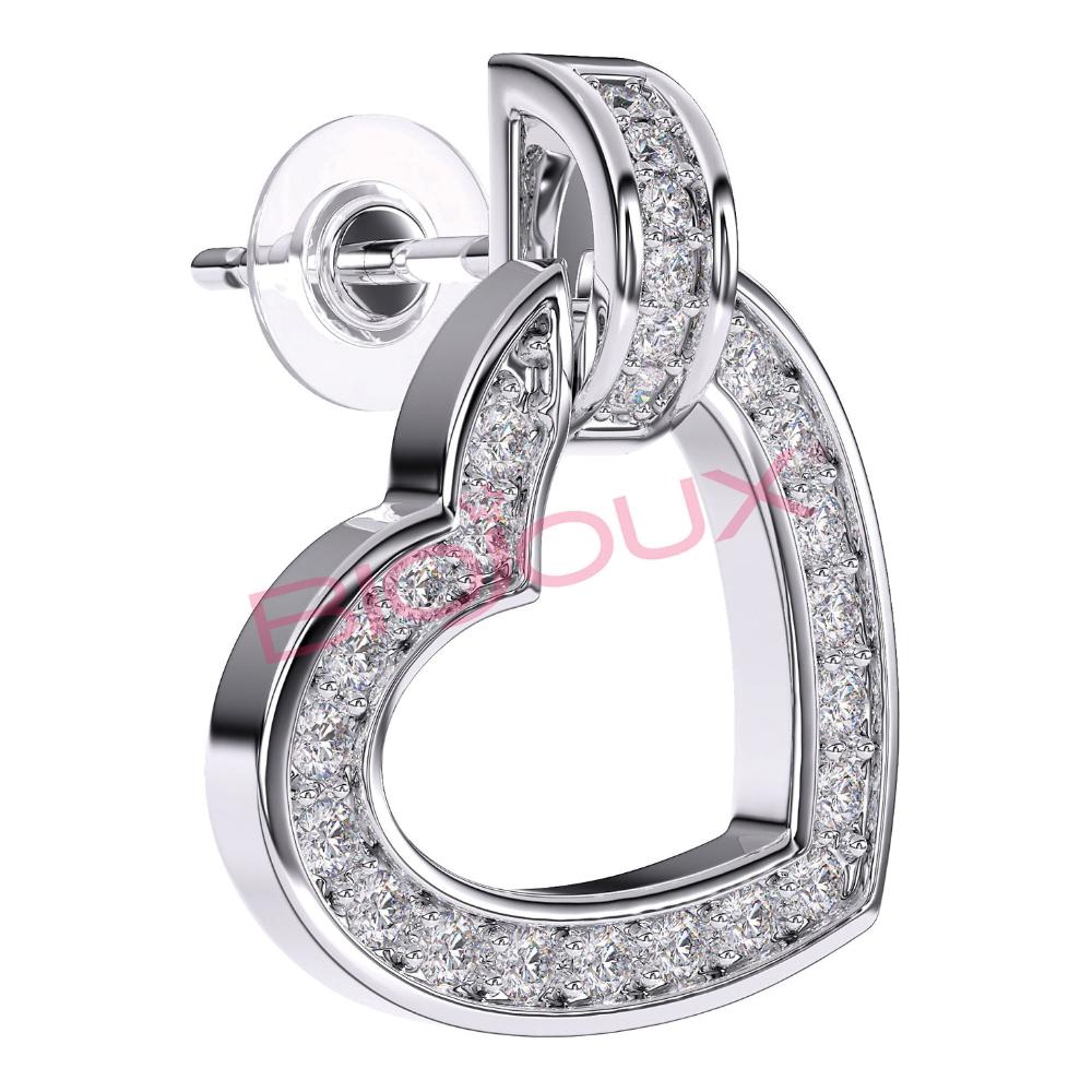 Biojoux - orecchini pendenti montecarlo heart stainless steel BJT224