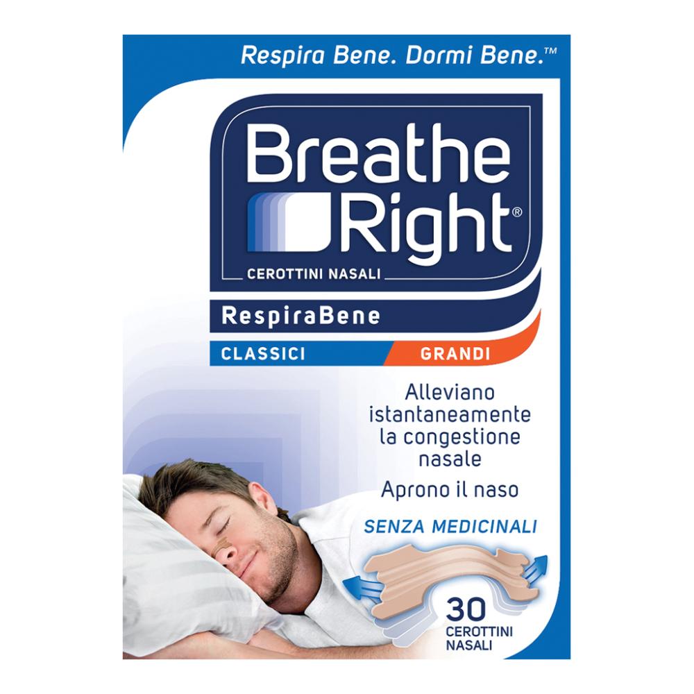 Breathe right cerotti per la respirazione classici grandi 30 pezzi