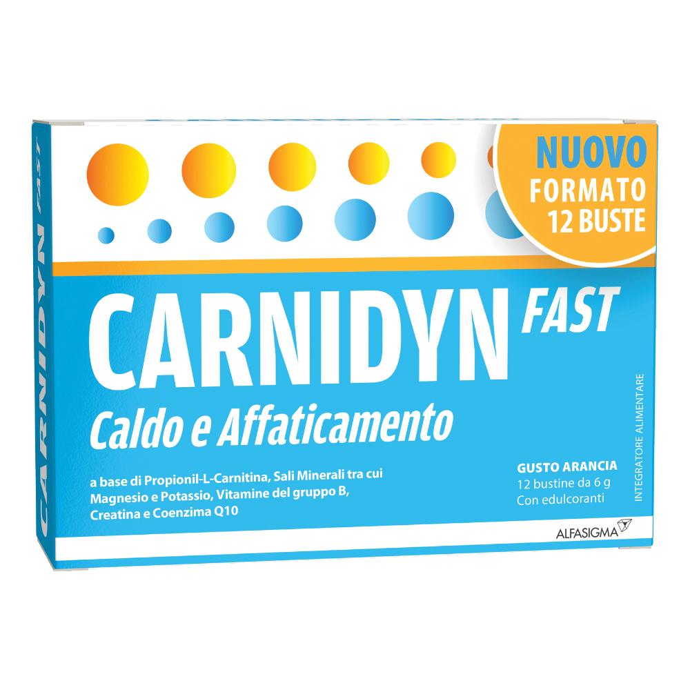 Carnidyn Fast 12 bustine - integratore per combattere caldo e affaticamento