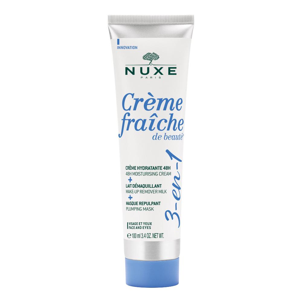 Nuxe creme fraiche 3 in 1 - crema idratante 48h + Latte struccante + Maschera rimpolpante - 100 millilitri