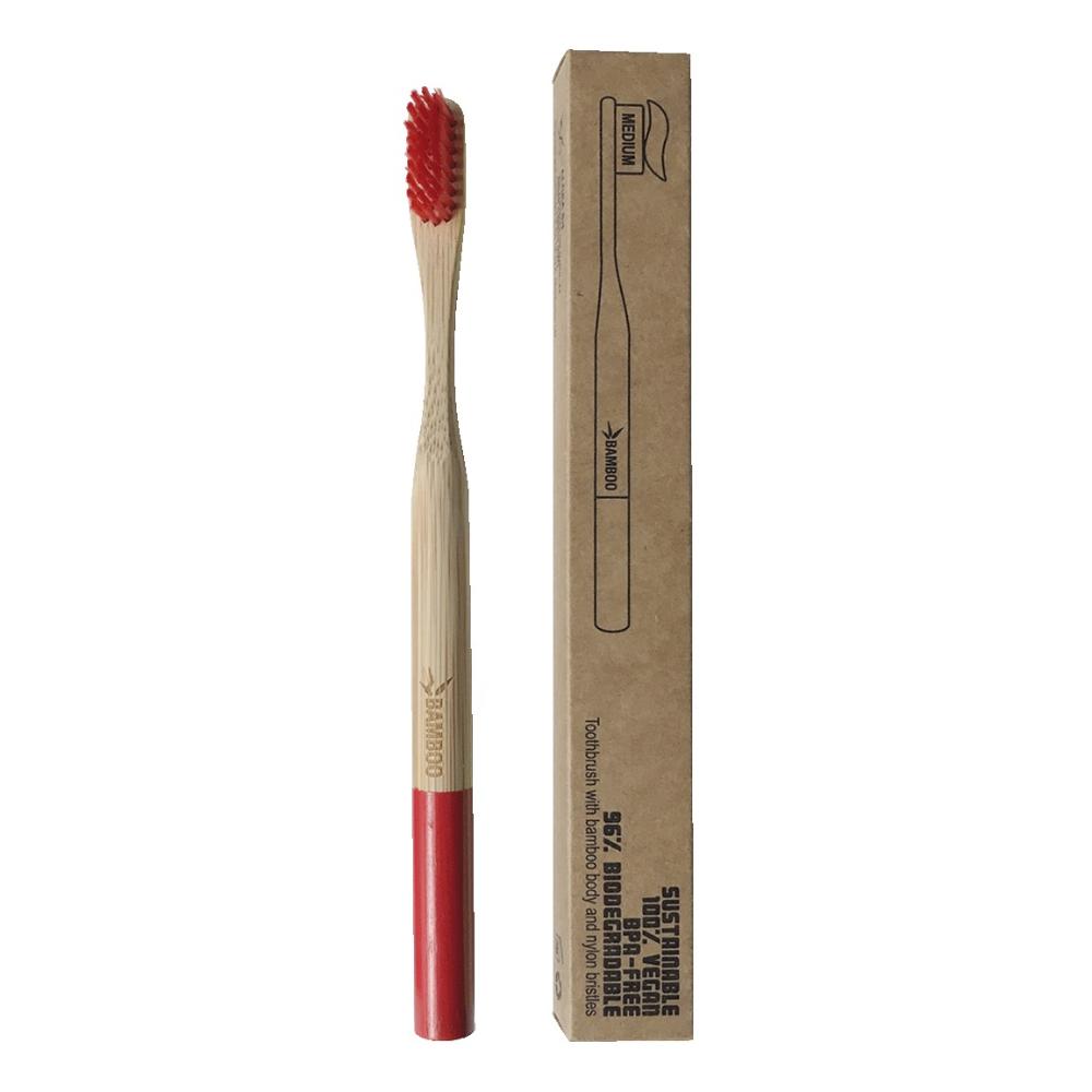 SPAZZOLINO BAMBOO MEDIUM ROSSO