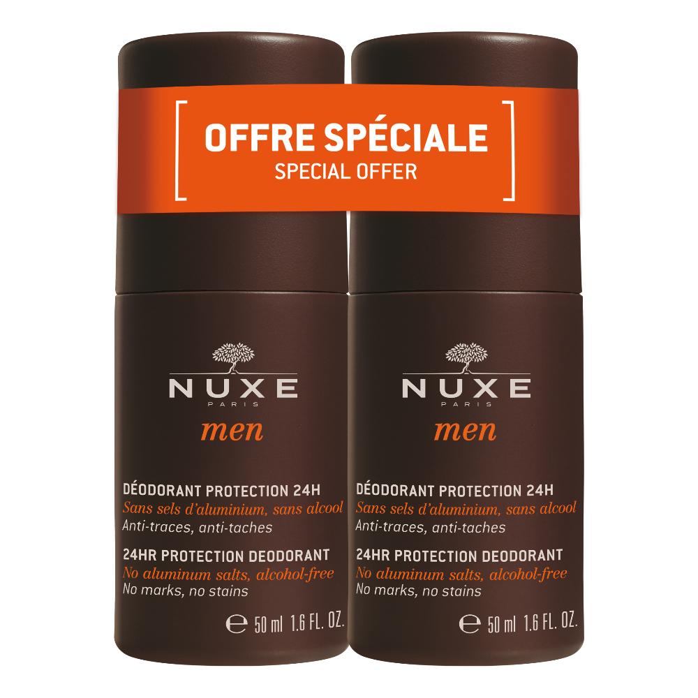 Nuxe men duo deodorante uomo protezione 24 ore - 2 confezioni da 50 millilitri