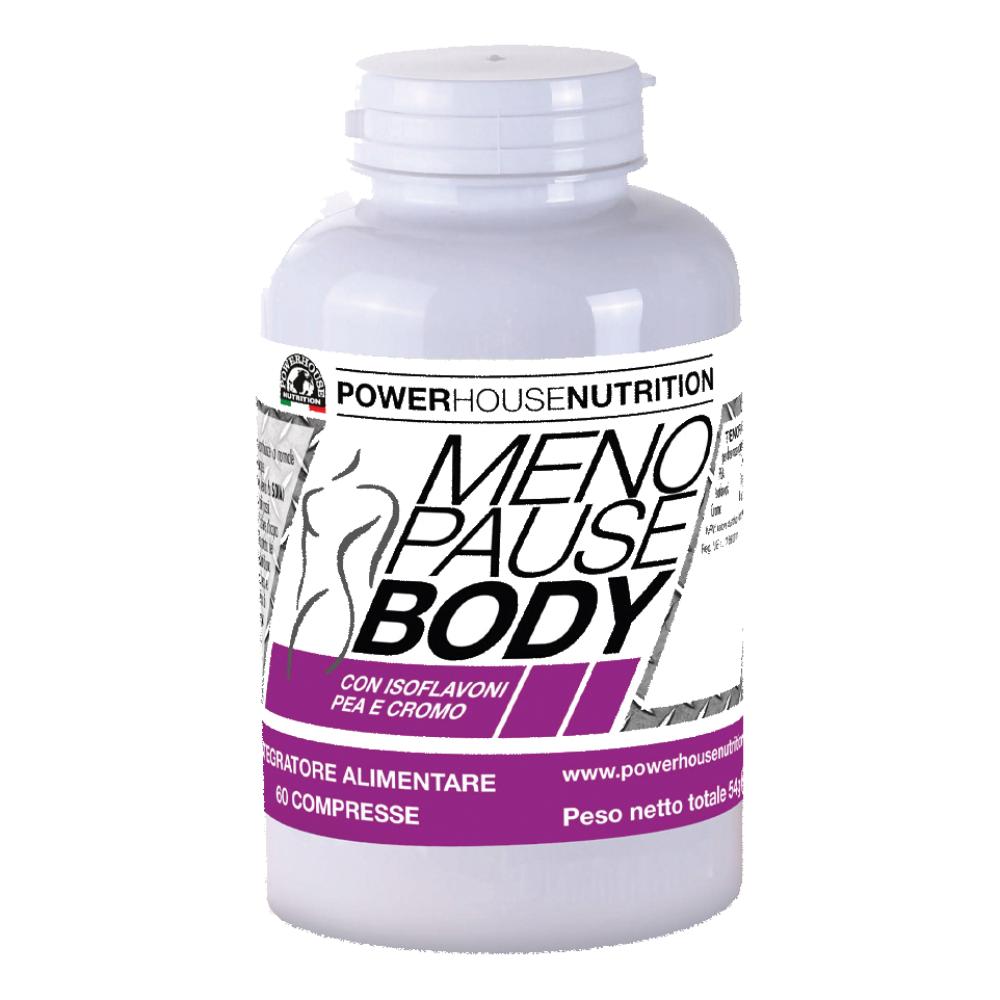 Integratore Menopausa E Pre-Menopausa Menopause Body, Made In Italy Powerhouse Nutrition, Riduce Vampate Di Calore E Favorisce Il Benessere Corporeo, Isoflavoni, Pea & Cromo, 60 Compresse
