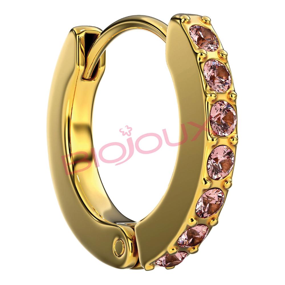 BJT728 ORECCHINI ROSE CRYSTAL GOLD PLATED