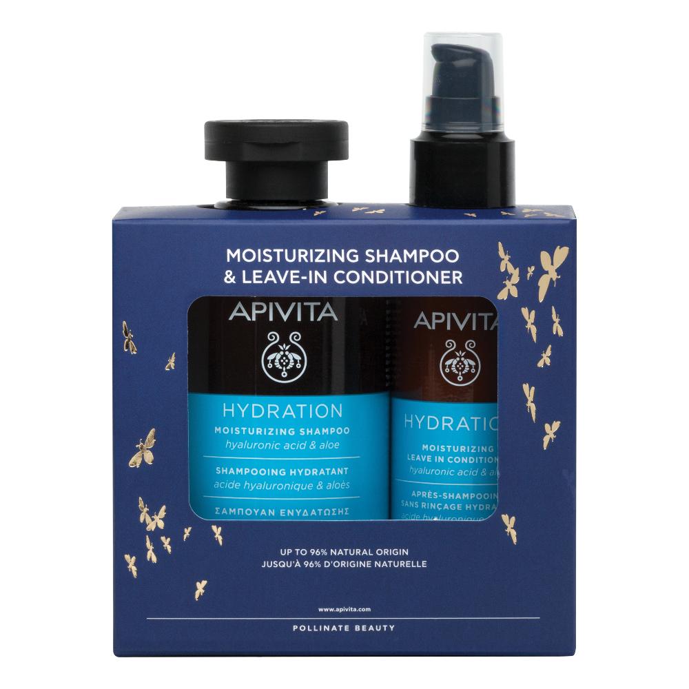 APIVITA PROMO CHRISTMAS MOISTURIZING SHAMPOO 250 ML & LEAVEIN 100 ML 2023