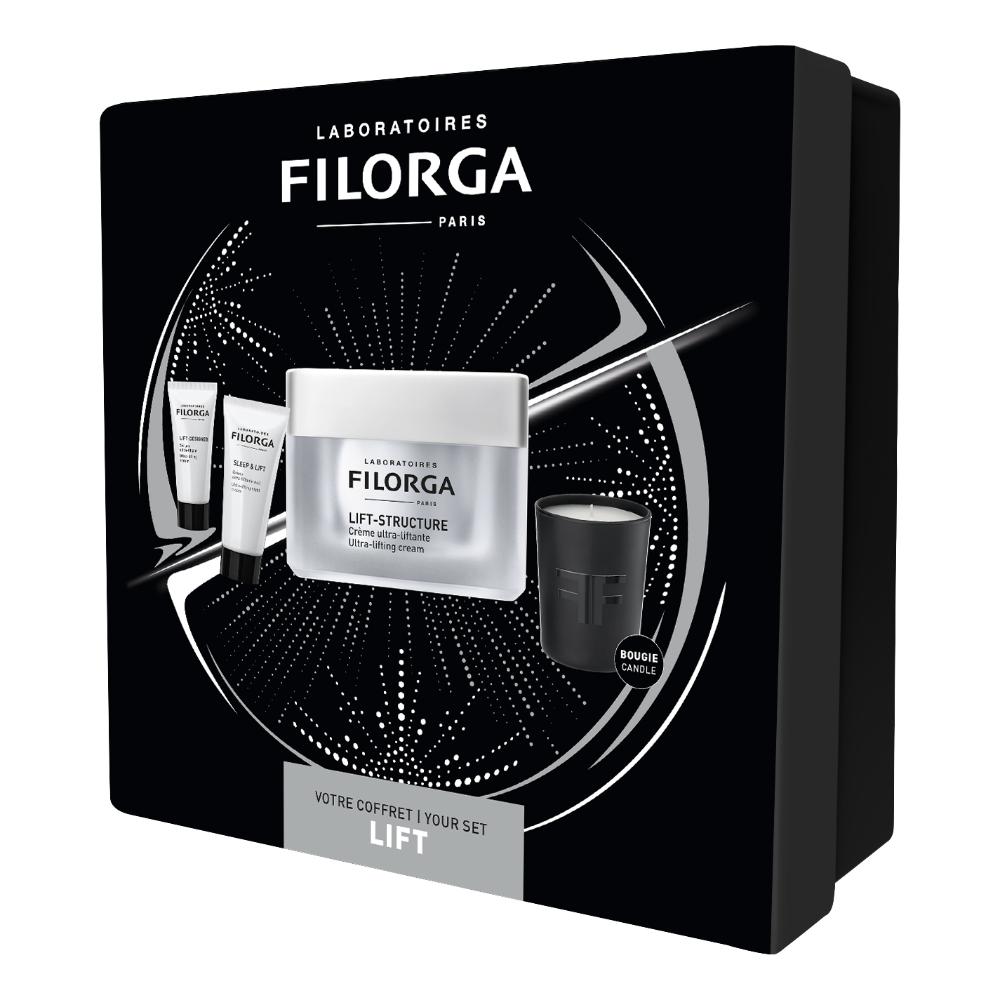 FILORGA XMAS BOX LIFT 2023 1 LIFT STRUCTURE 50 ML + 1 LIFT DESIGNER 7 ML + 1 SLEEP & LIFT 15 ML + 1 MINI CANDLE