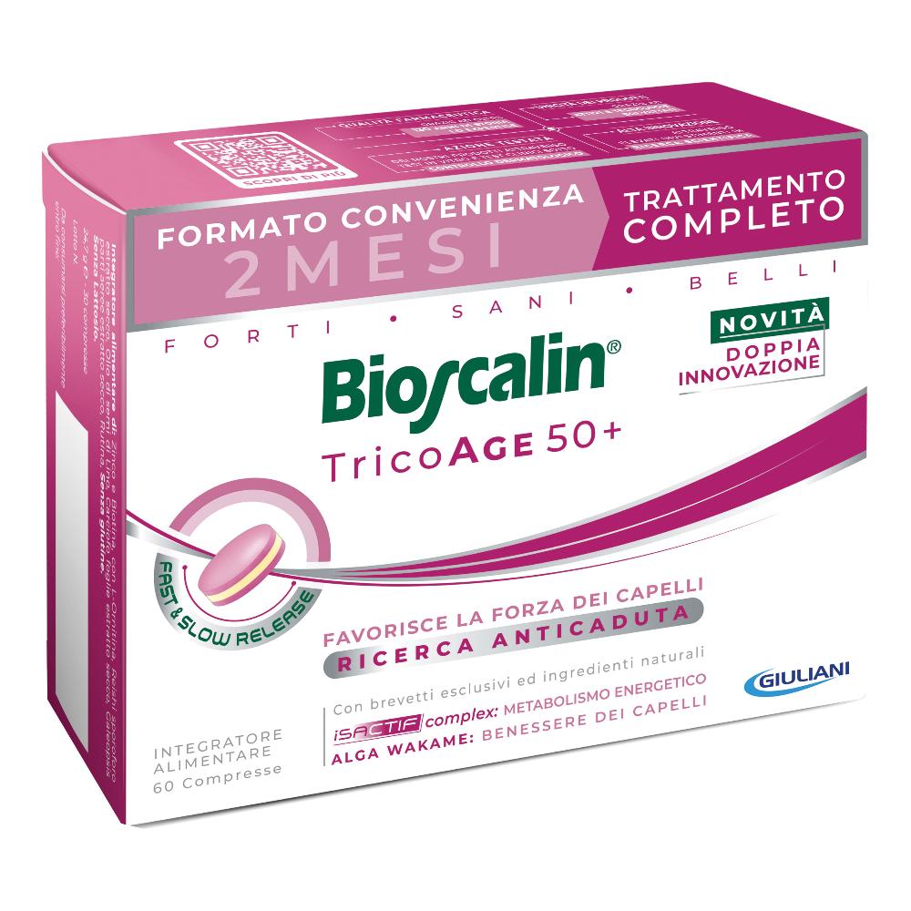 Bioscalin Tricoage 50+ - integratore alimentare per donne in perimenopausa e menopausa nuova formulazione - 60 compresse