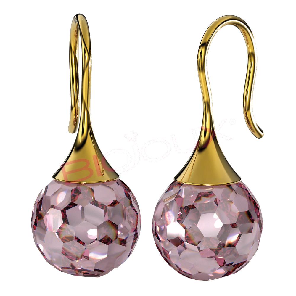 BJT322 ORECCHINI CARMEN ROSA GOLD PLATED
