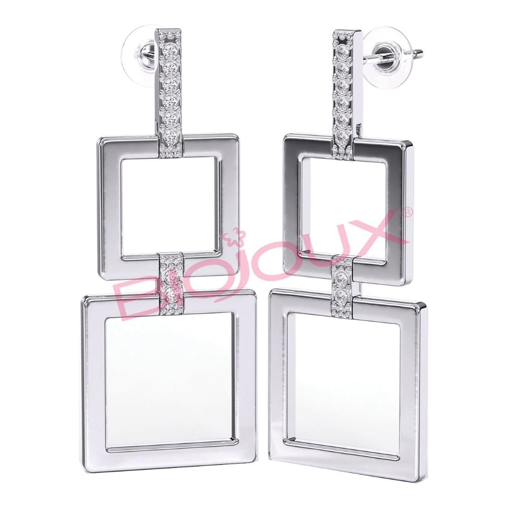 BJT334 ORECCHINI BRENDA 39 MM STAINLESS STEEL