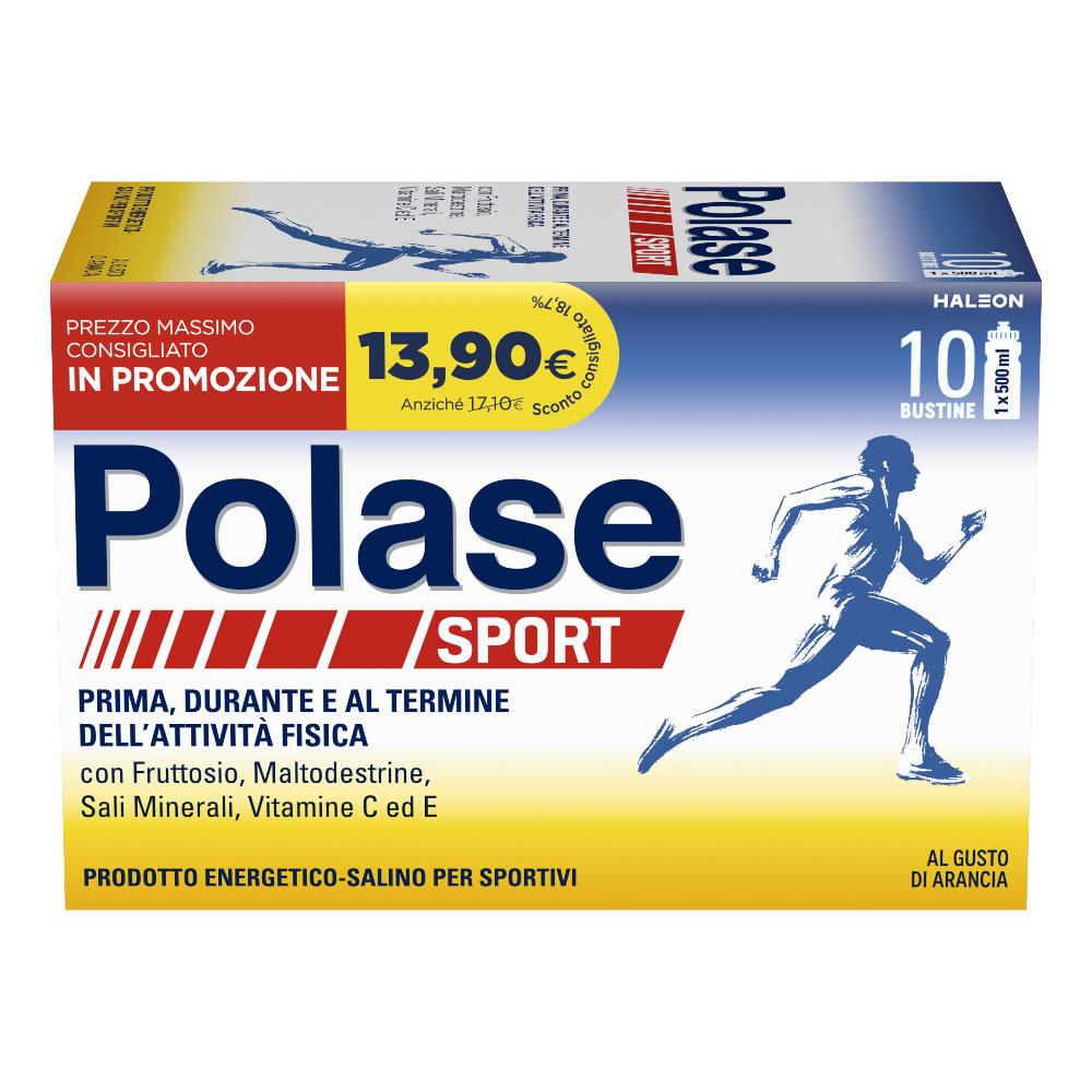 Polase sport - integratore di sali minerali per persone che praticano attività sportiva - confezione da 10 buste