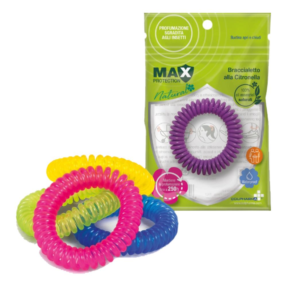 Braccialetto alla citronella Max Potection- forma a spirale, colori vari - Coolpharma
