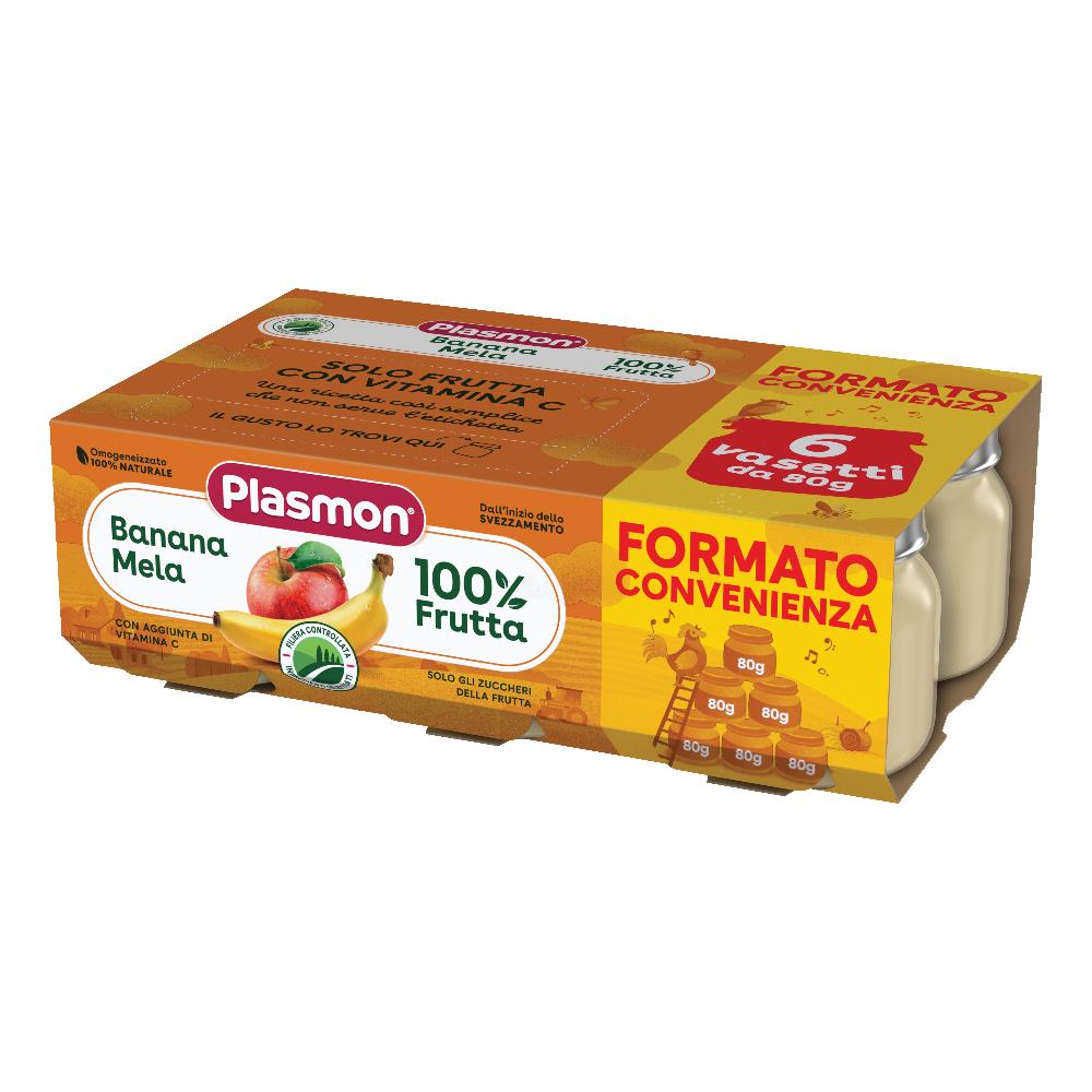PLASMON OMOGENEIZZATO BANANA MELA 6X80 G