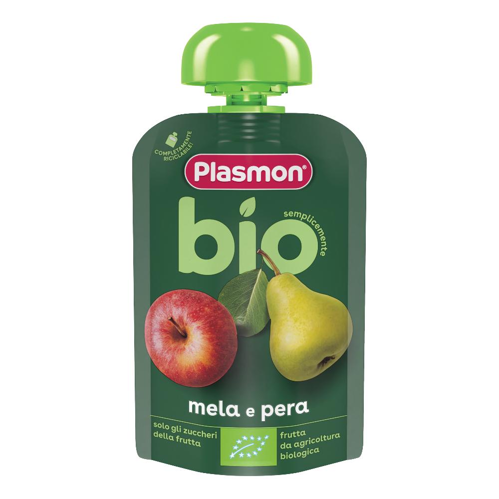 PLASMON MELA PERA BIO POUCHES 100 G