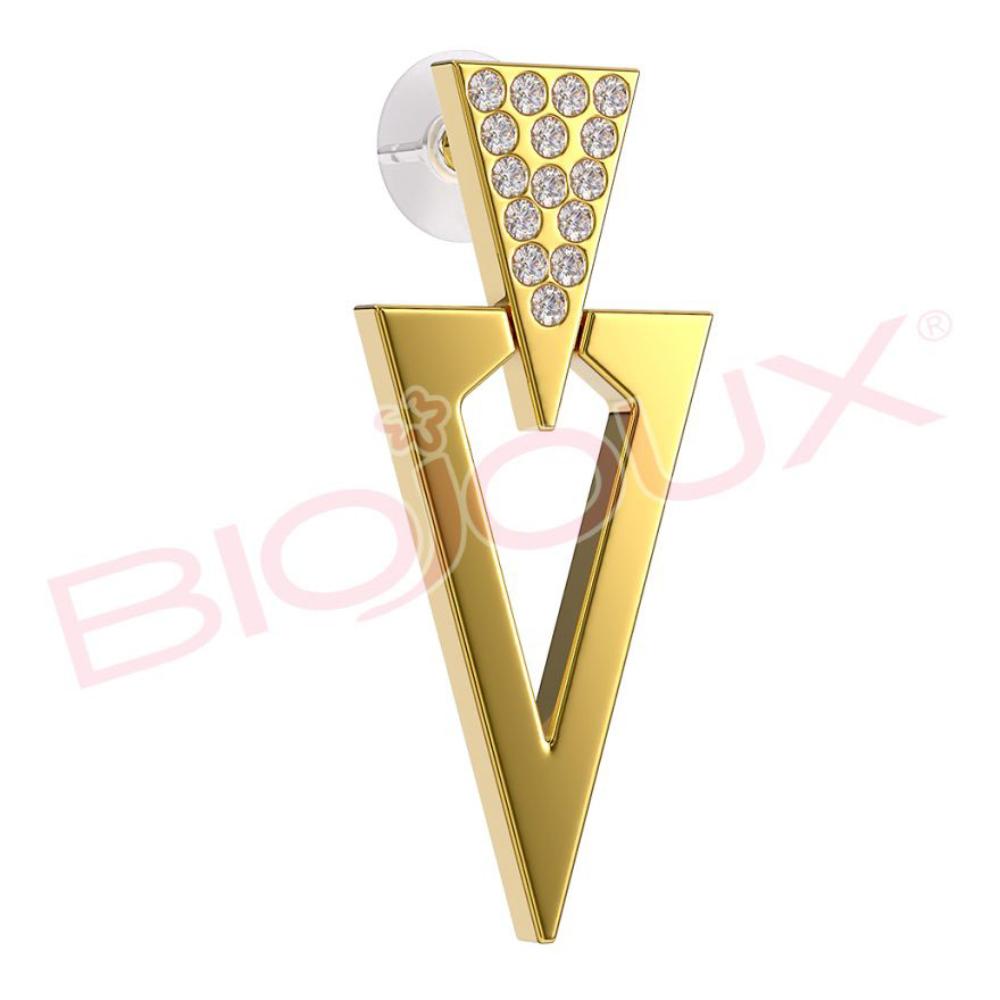 BJT343 ORECCHINO IN ACCIAIO PLACCATO ORO LIPARI GP