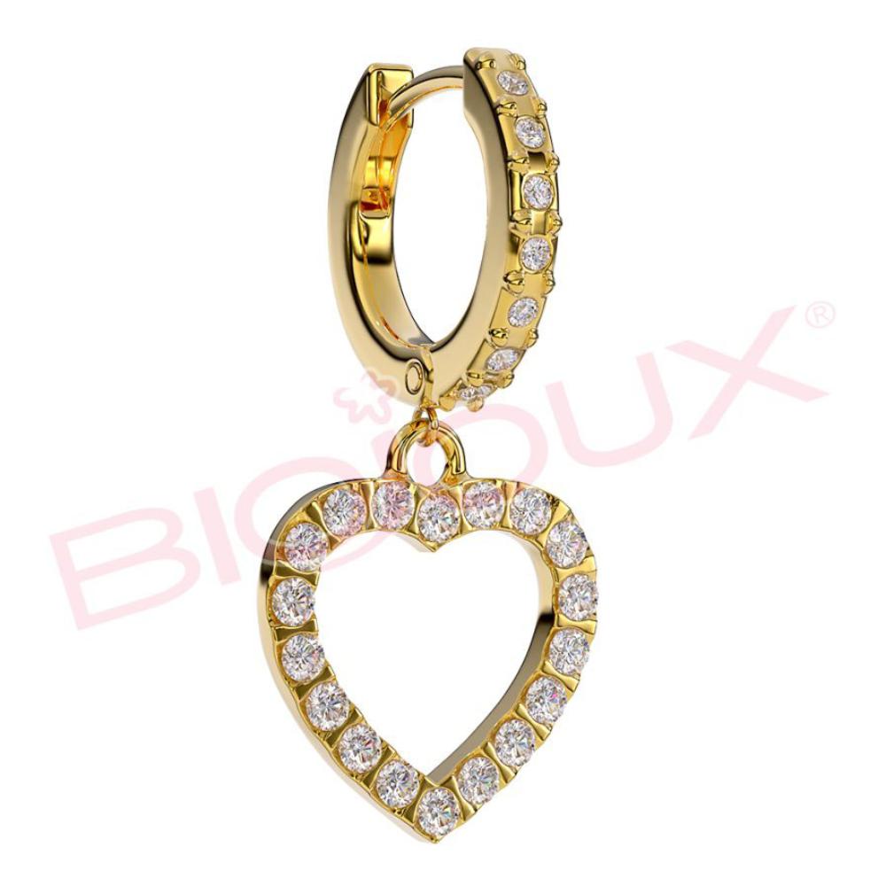 BJT347 ORECCHINO IN ACCIAIO PLACCATO ORO BALI BIA GP